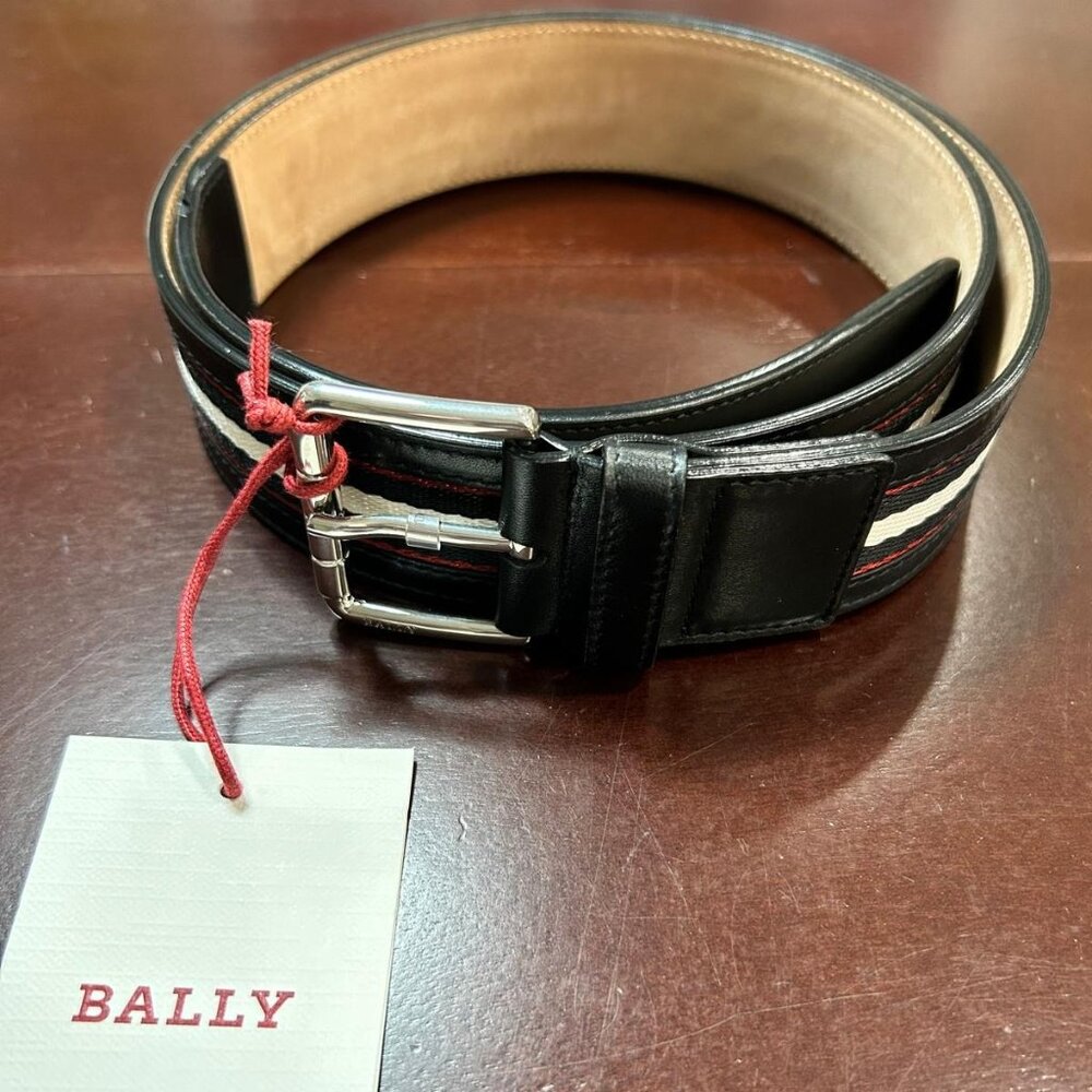 Bally Striped Leather Belt